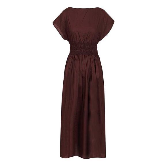 Matteau Women Shirred Waist Midi Dress
